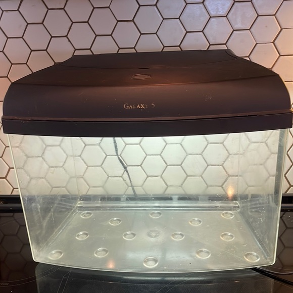 Plastic Fish tank 5 gallon aquarium hood filter heater light bundle - Picture 3 of 12